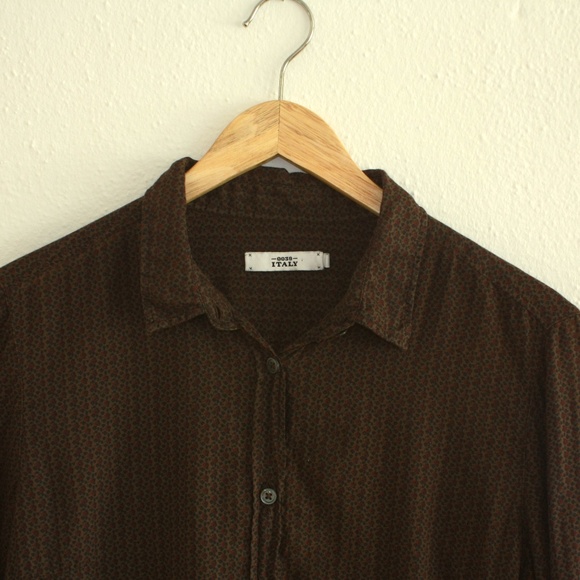 0039 Italy Tops - Floral Print Button Up Shirt